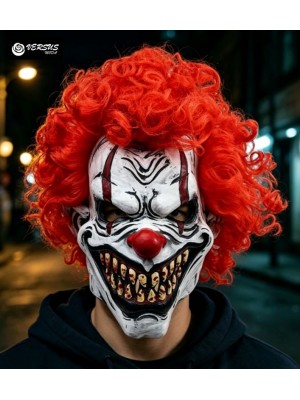 Testa Clown Pagliaccio Assassino Travestimento Halloween Horror Mask CLOWN08